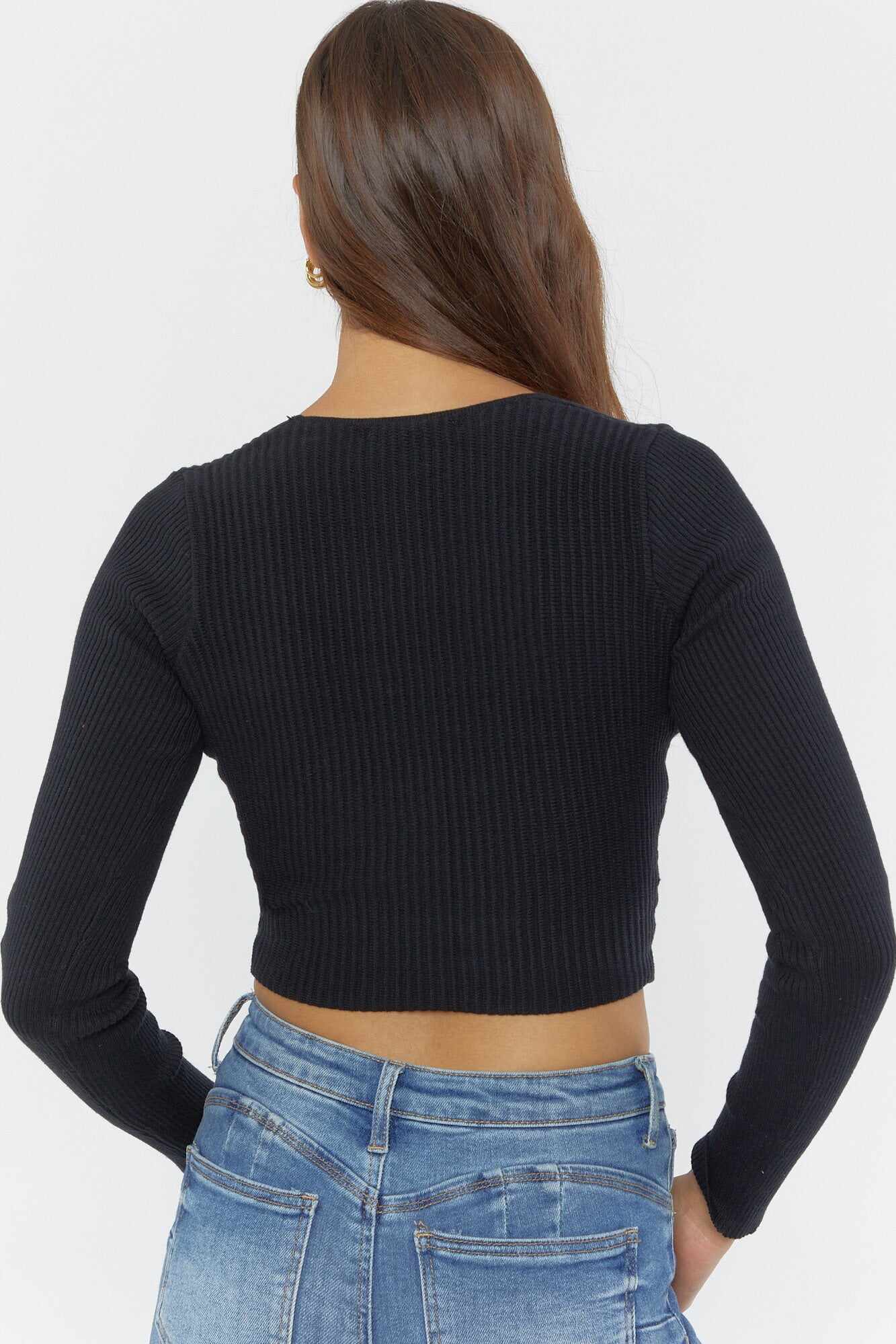 Women Apparel | Ribbed Cropped Sweater Black Forever21 - AH44199