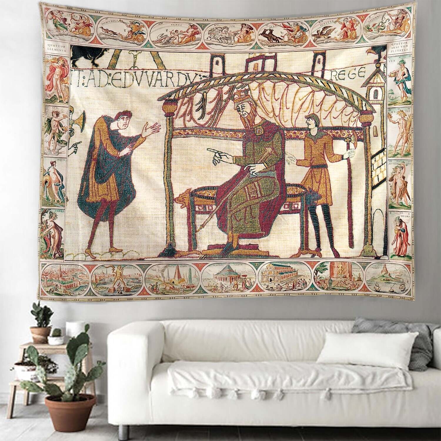 Medieval Bayeux Wall Tapestry Art Decor