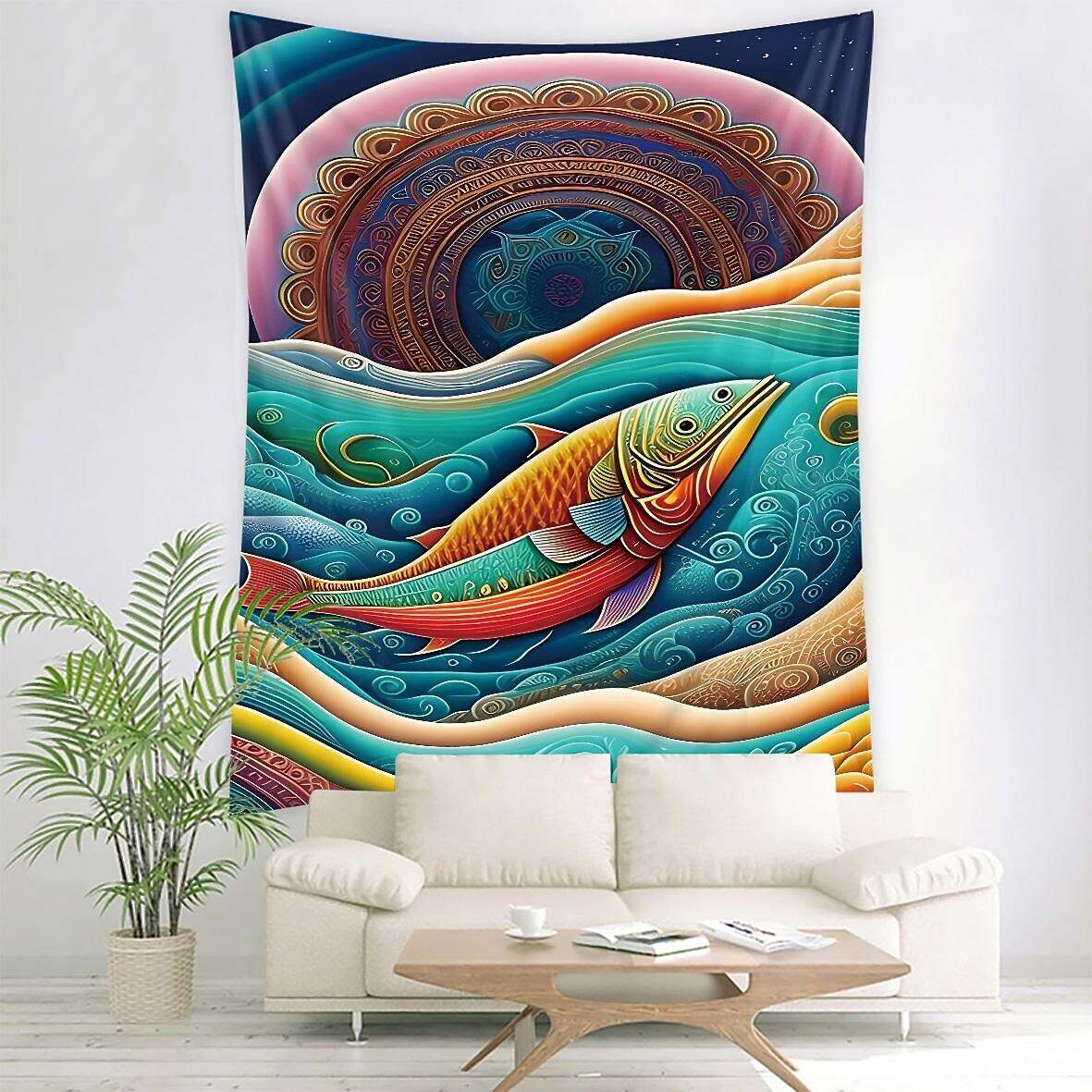 Fish Ocean Wall Tapestry Art Decor