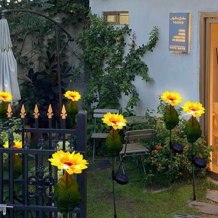 Sunflower Solar Garden Stake Led Lights