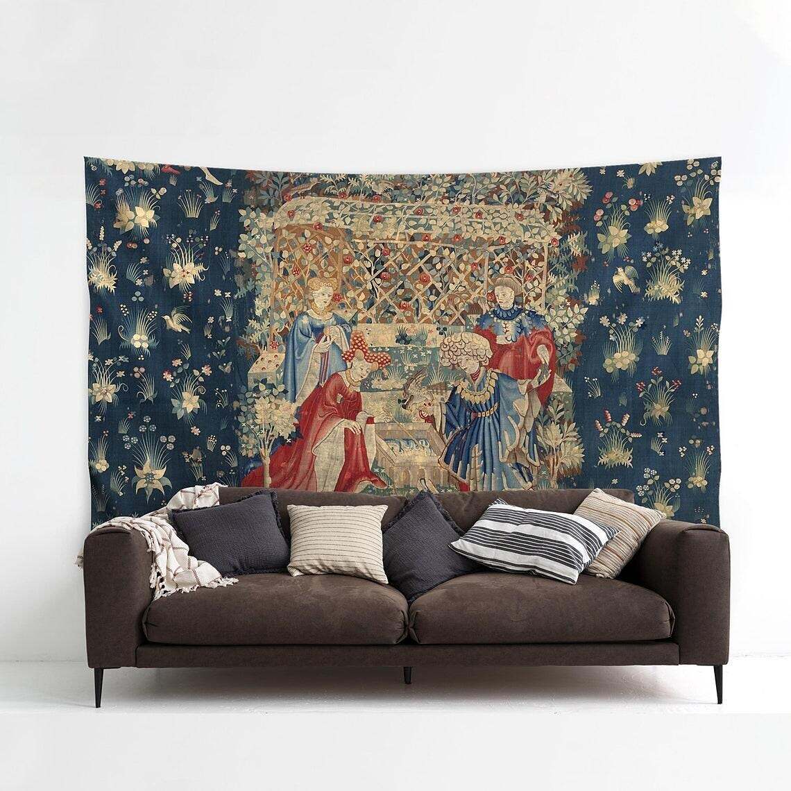 Medieval Painting Wall Tapestry Victoria Art Decor