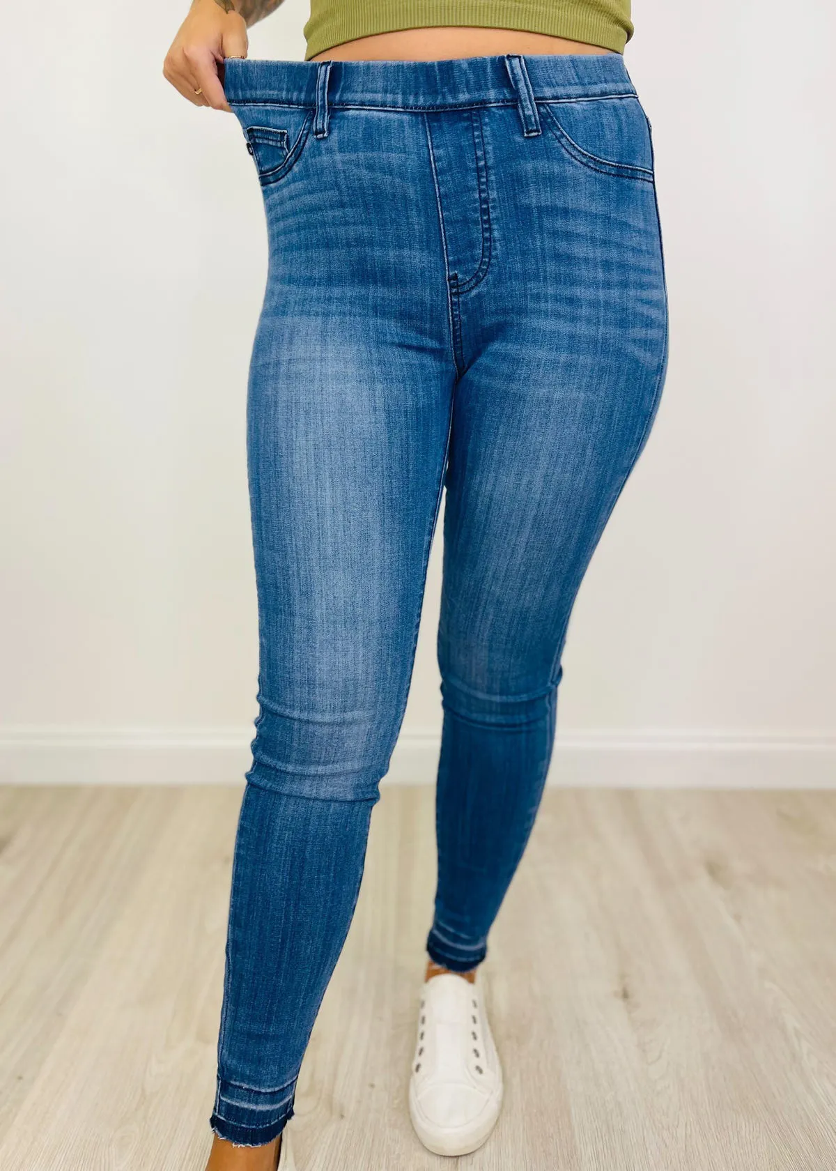 LAST DAY 70% OFF-Judy Blue Pull On Skinny Jeans (Buy 2 Free Shipping)