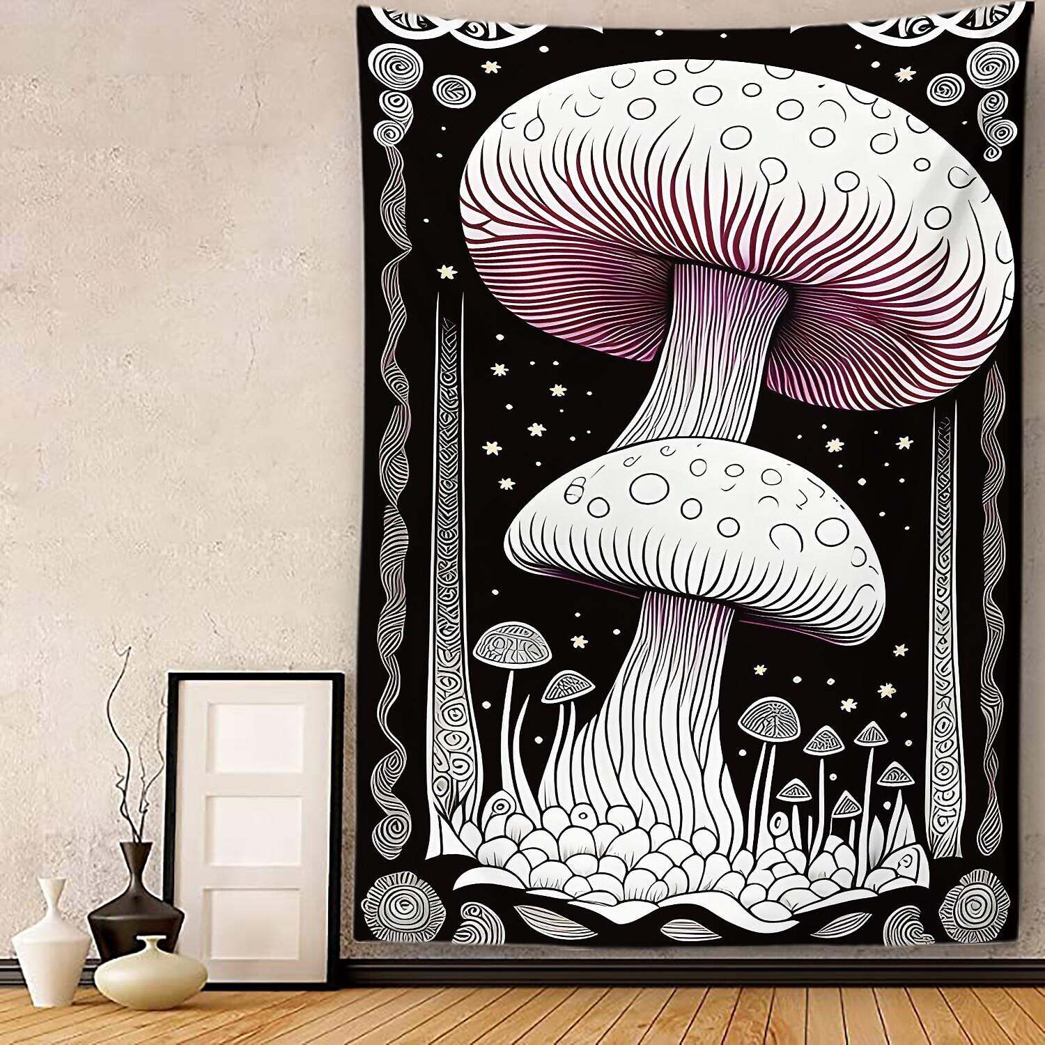 Trippy Mushroom Wall Tapestry Art Decor