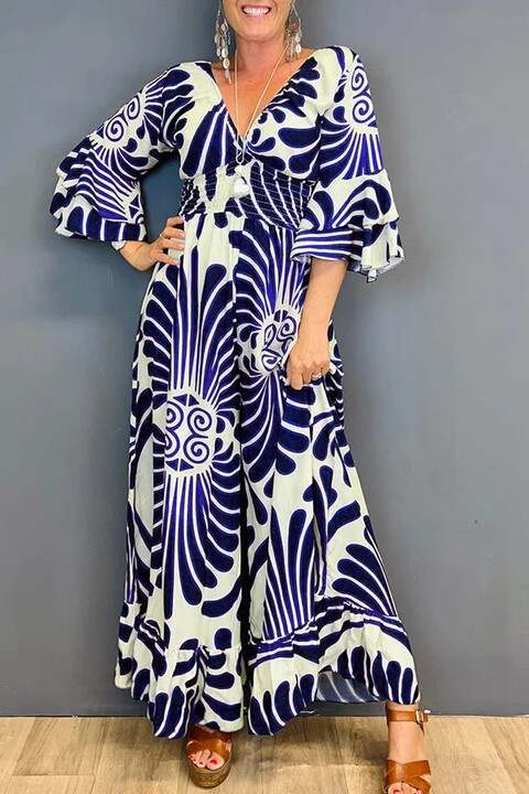 New Arrival 50% OFF- Vintage Floral Ruffle Sleeve Jumpsuit   (Buy 2 Free Shipping)