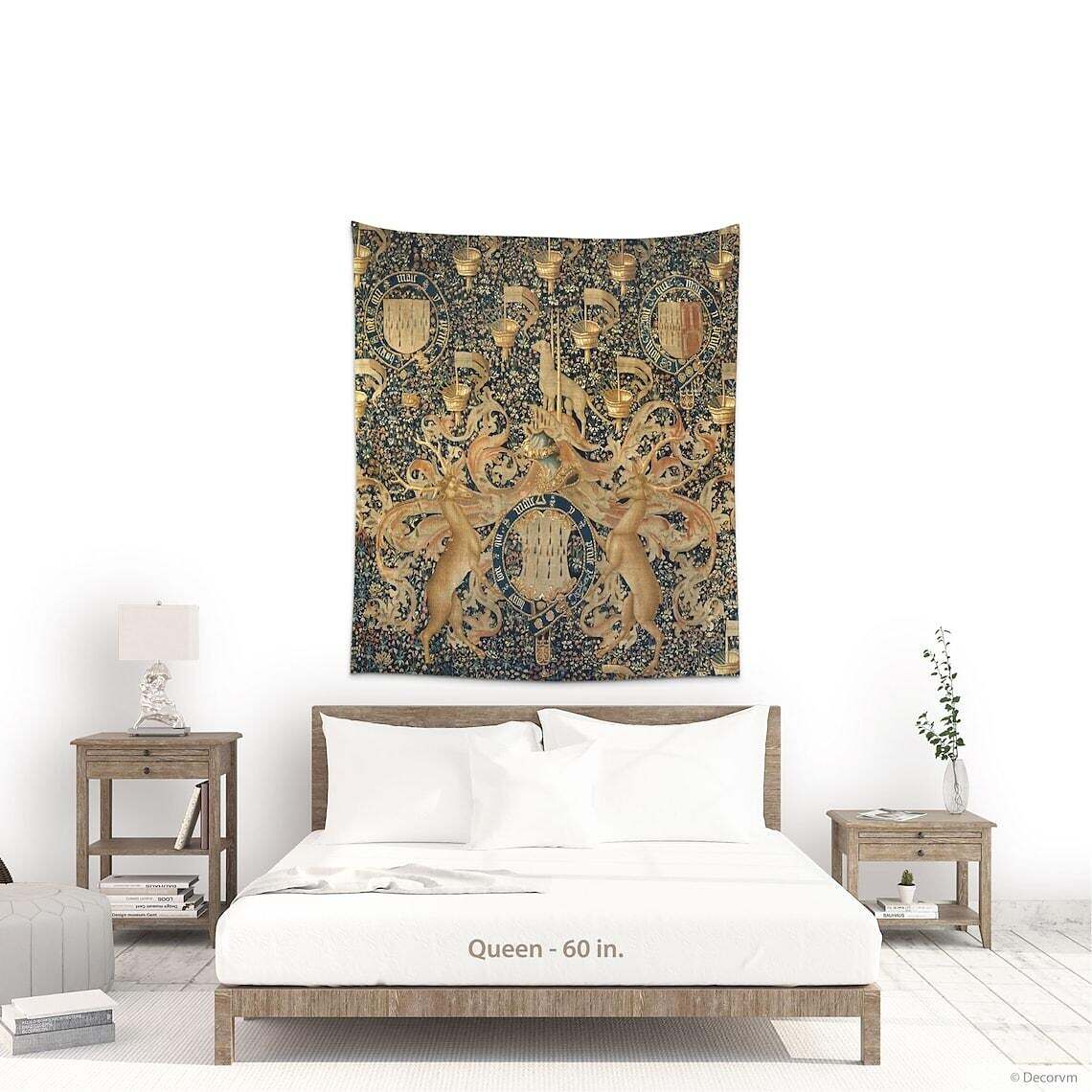 Medieval Painting Wall Tapestry Victoria Art Decor