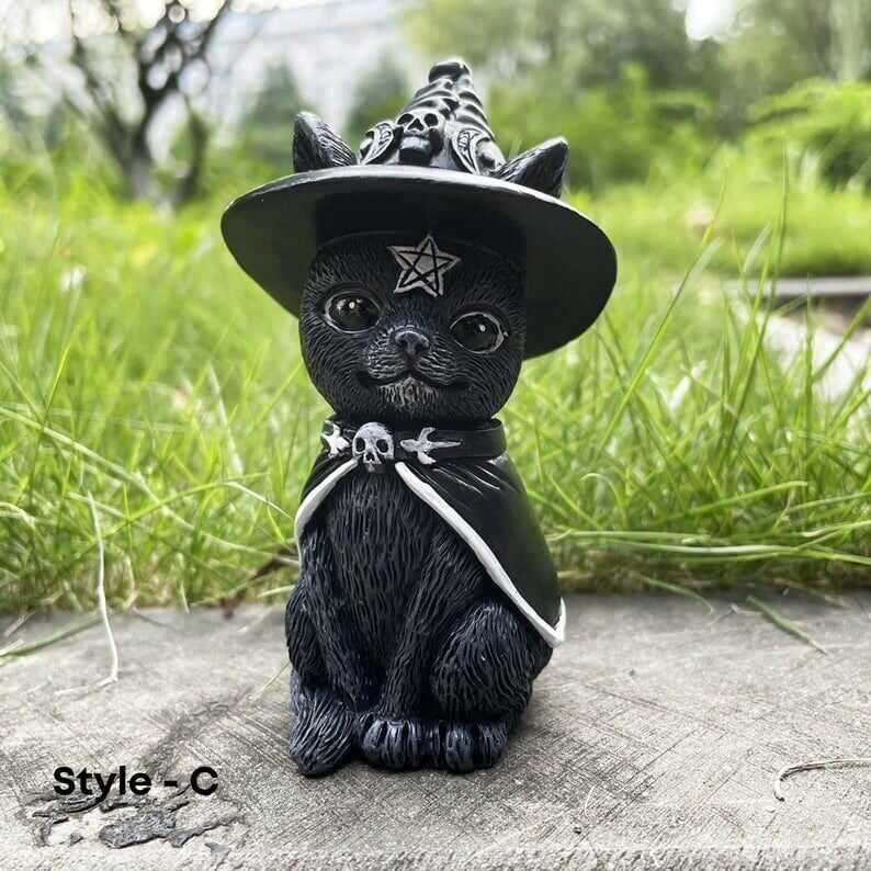 Cat Halloween Lawn Gnome