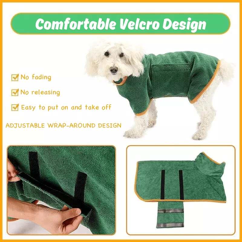 🎄Christmas Hot Sale 50% OFF-Super absorbent pet bathrobe (Free Shipping Over Two Piece）