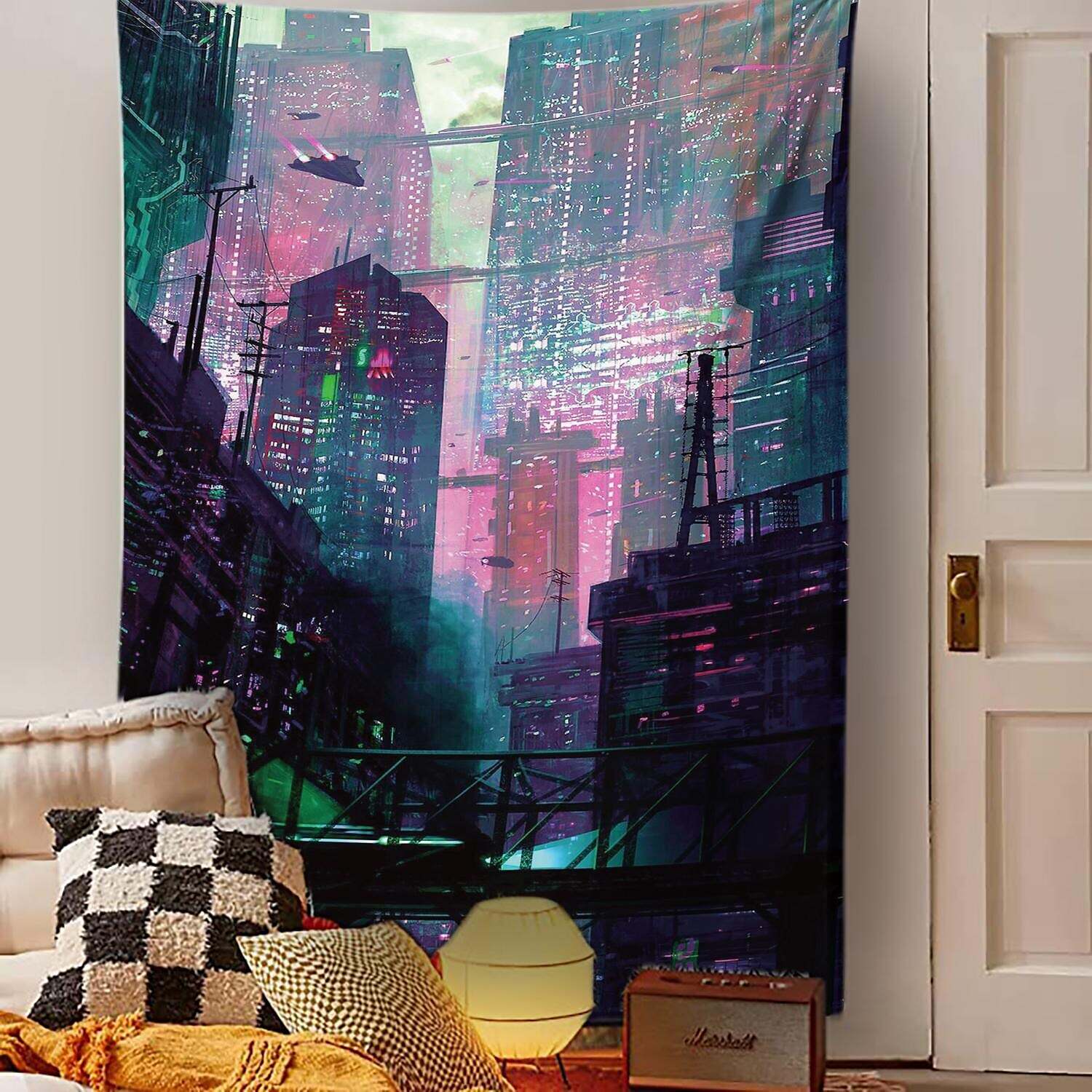 City Wall Tapestry Art Decor Photograph Backdrop