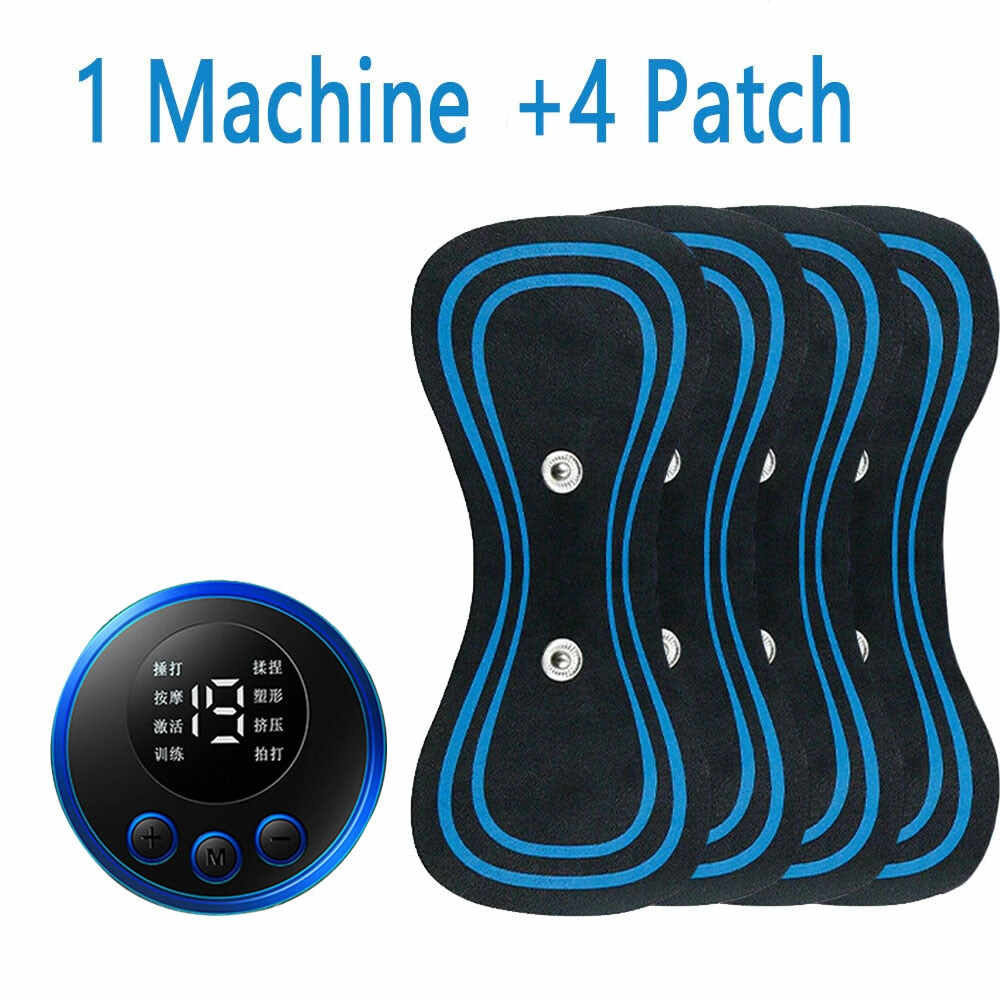 LCD Display EMS Neck Stretcher Electric Massager 8 Mode Cervical Massage Patch Pulse Muscle Stimulator Portable Relief Pain