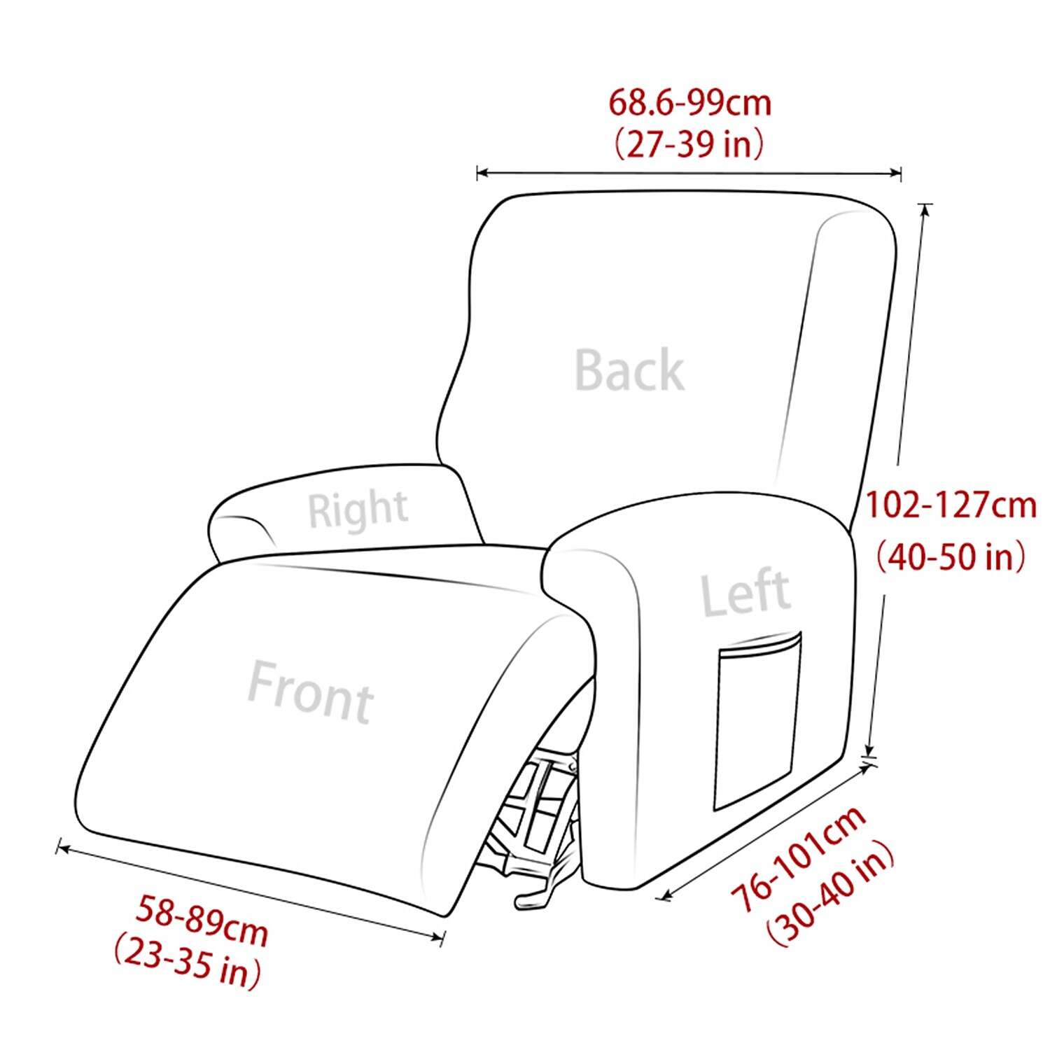 Stretch Recliner Slipcover Reclining Chair Cover