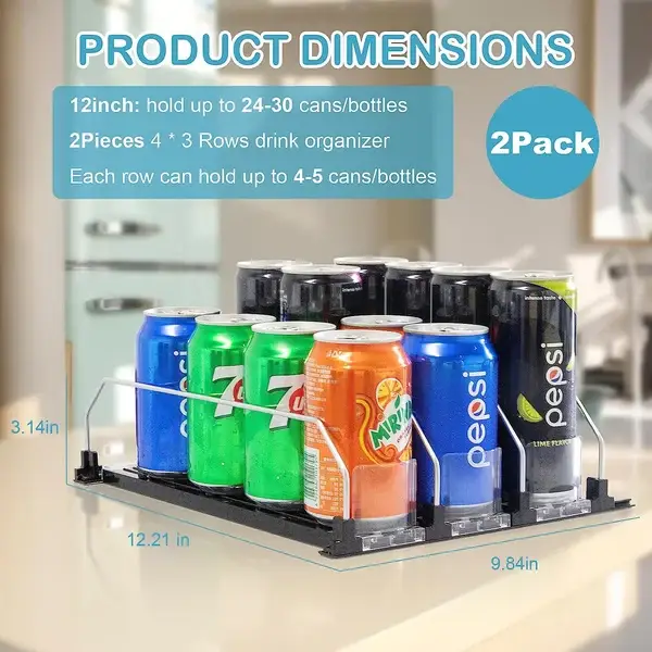 🍹Self-Pushing Drink Organizer for Fridge- 50% OFF