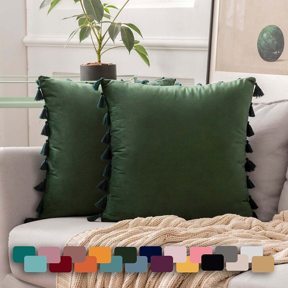 1 pcs Velvet Fringe Pillowcase Cover