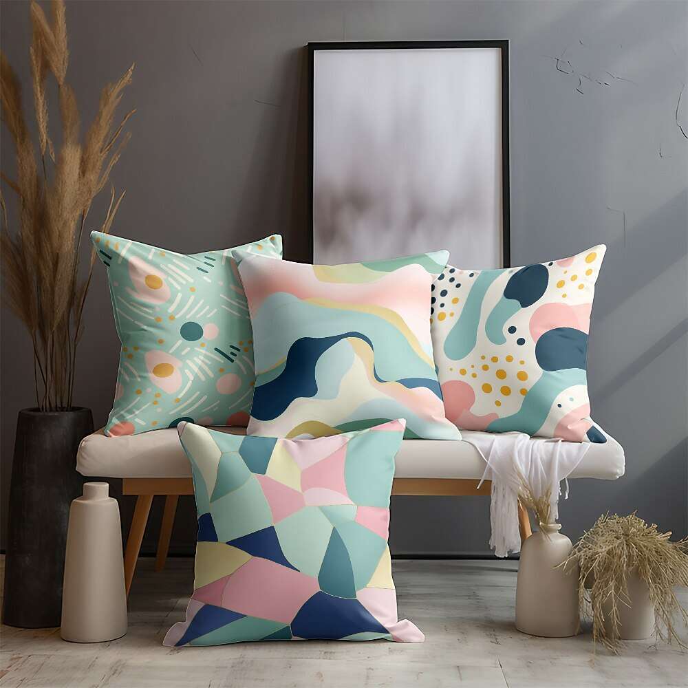 Abstract Geometric Pillow Cover 4PC