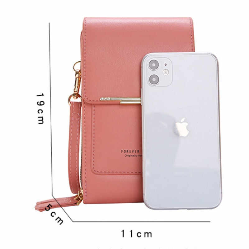 Soft Leather Wallets Touch Screen Cell Phone