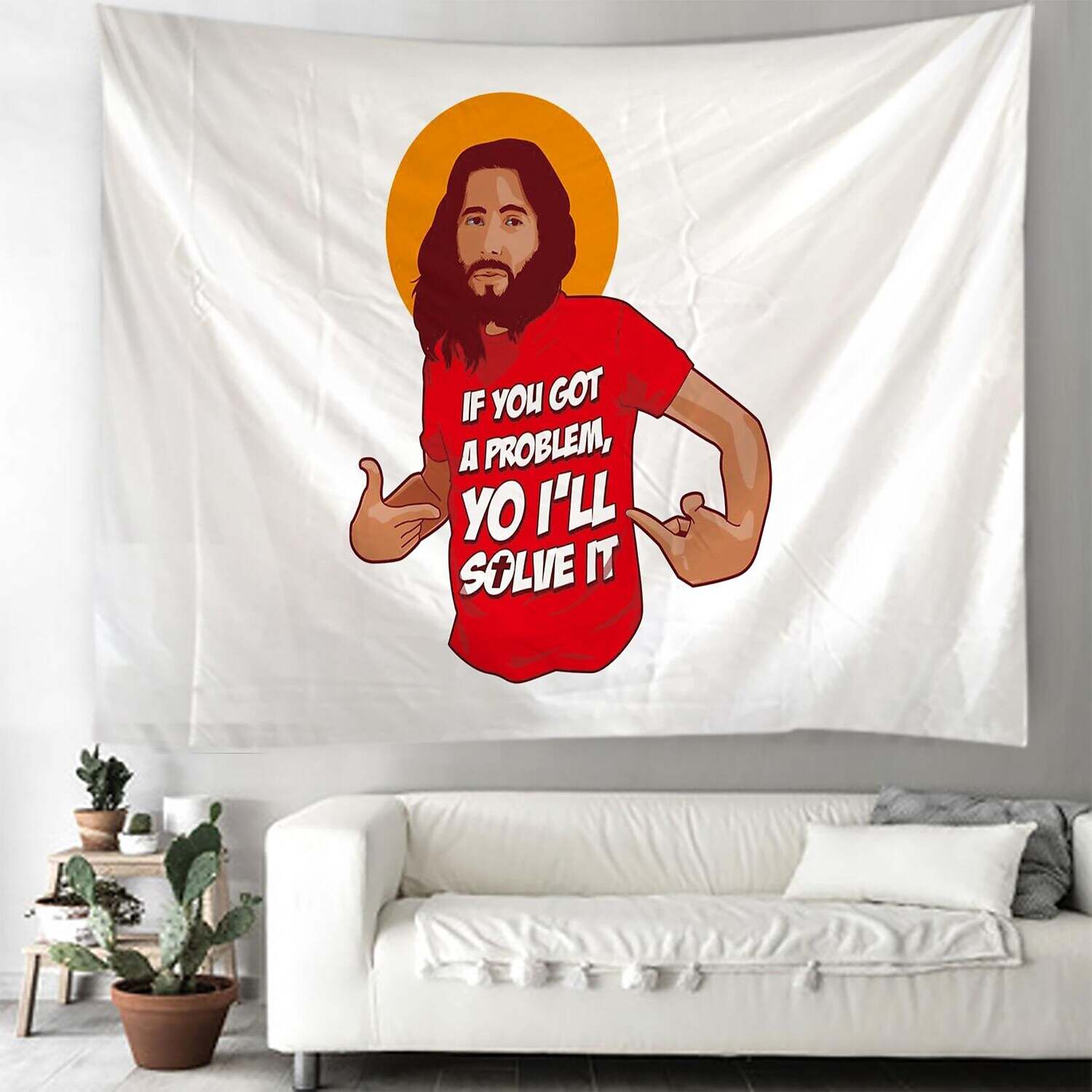 Funny Large Wall Tapestry Jesus Art Decor