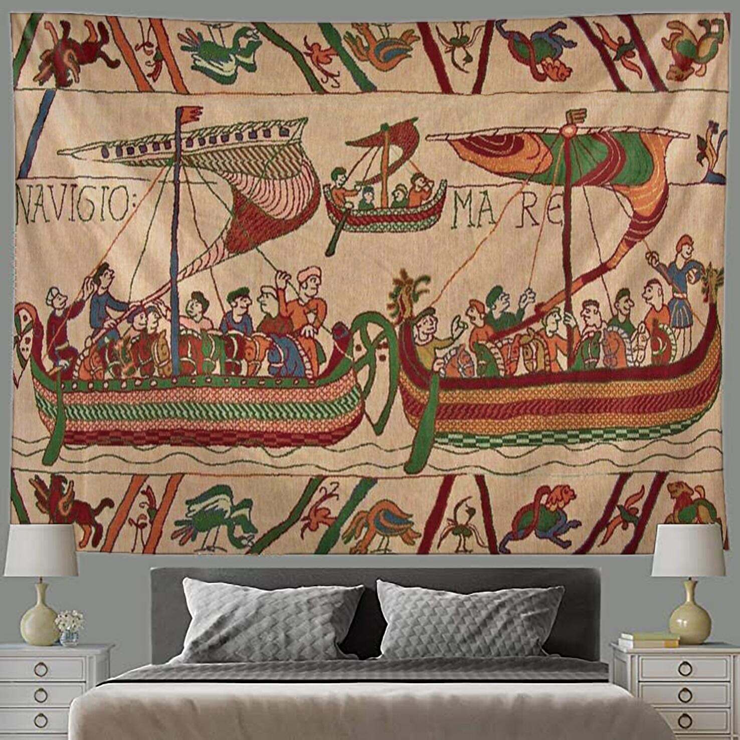 Bayeux Medieval Wall Tapestry Art Decor