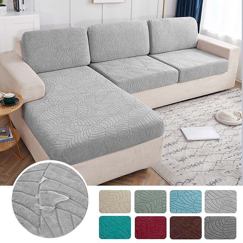 Stretch Water Repellent Sofa Seat Cushion Cover Jacquard Slipcover