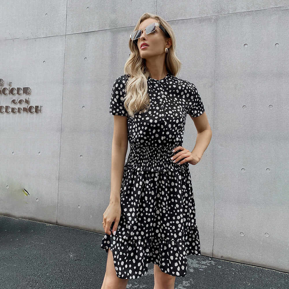 Nightclub Polka Dot Bag Hip Dress