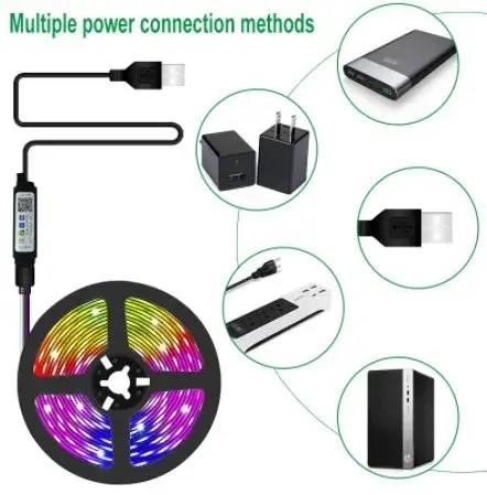 (🔥Last Day Promotion-49% OFF) LED Strip Light USB Bluetooth 5050 5V LED RGB Lights (BUY 2 FREE SHIPPING)