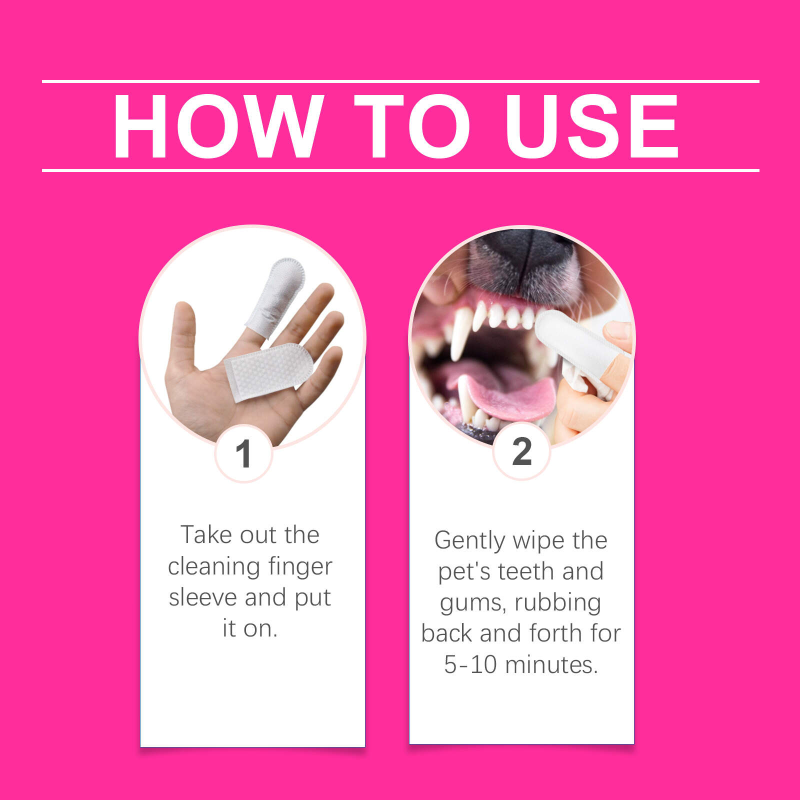 Pet Dental Finger Wipes