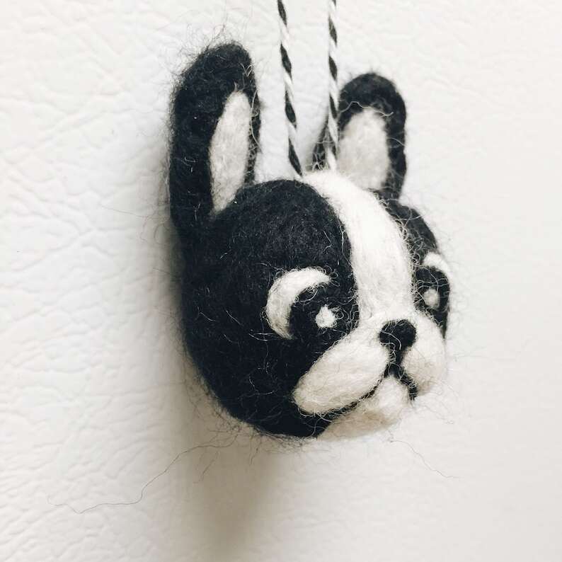 Black Boston Terrier Ornament