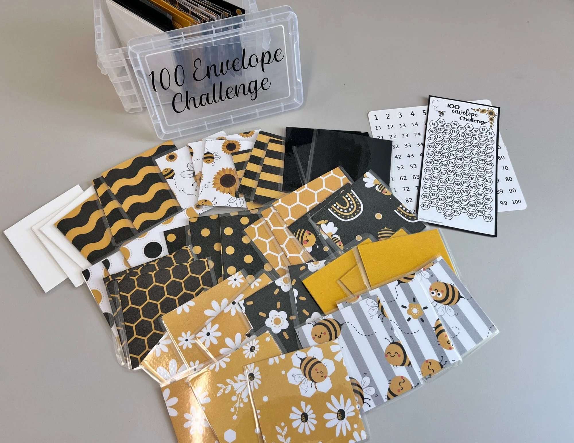 100 Envelope Challenge Box Set|Easy And fun Way To Save $5,050