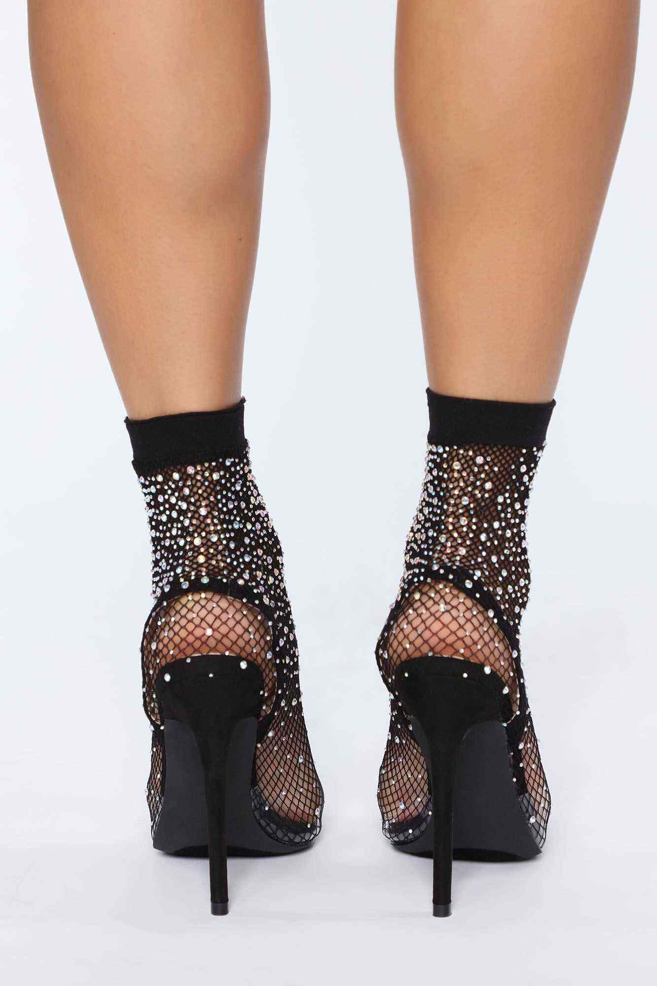 Highly Classified Rhinestone Pump   Black