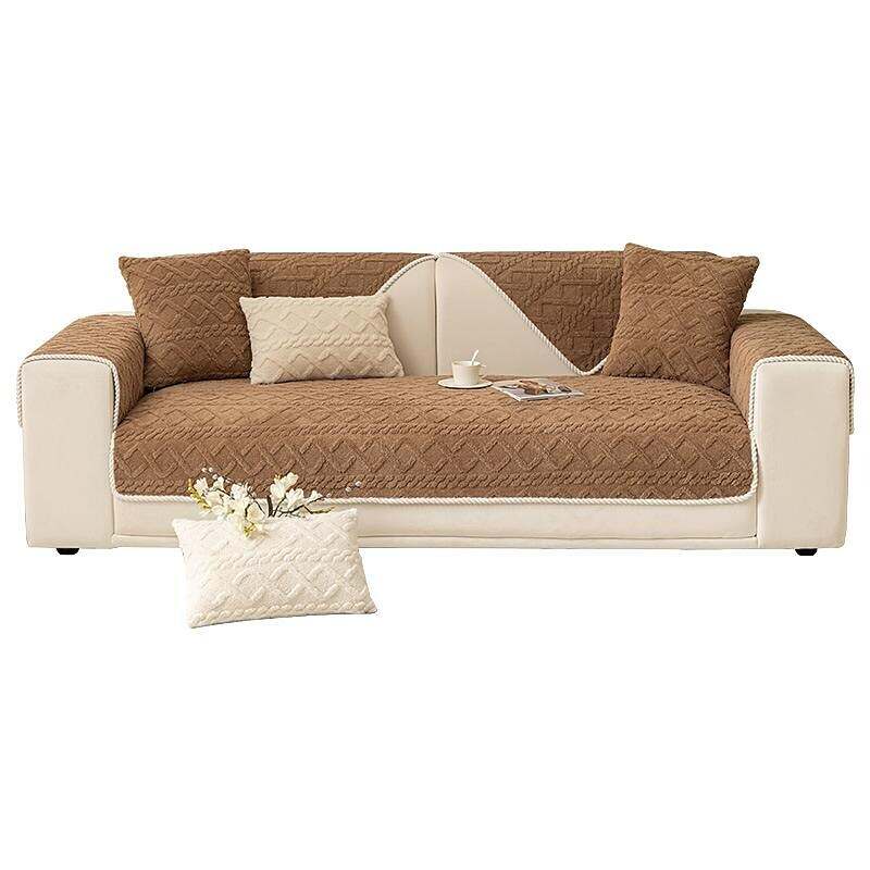 Plush Winter Sofa Slipcover Sofa Seat Cover Sectional Couch Covers(Sold by Piece/Not All Set)