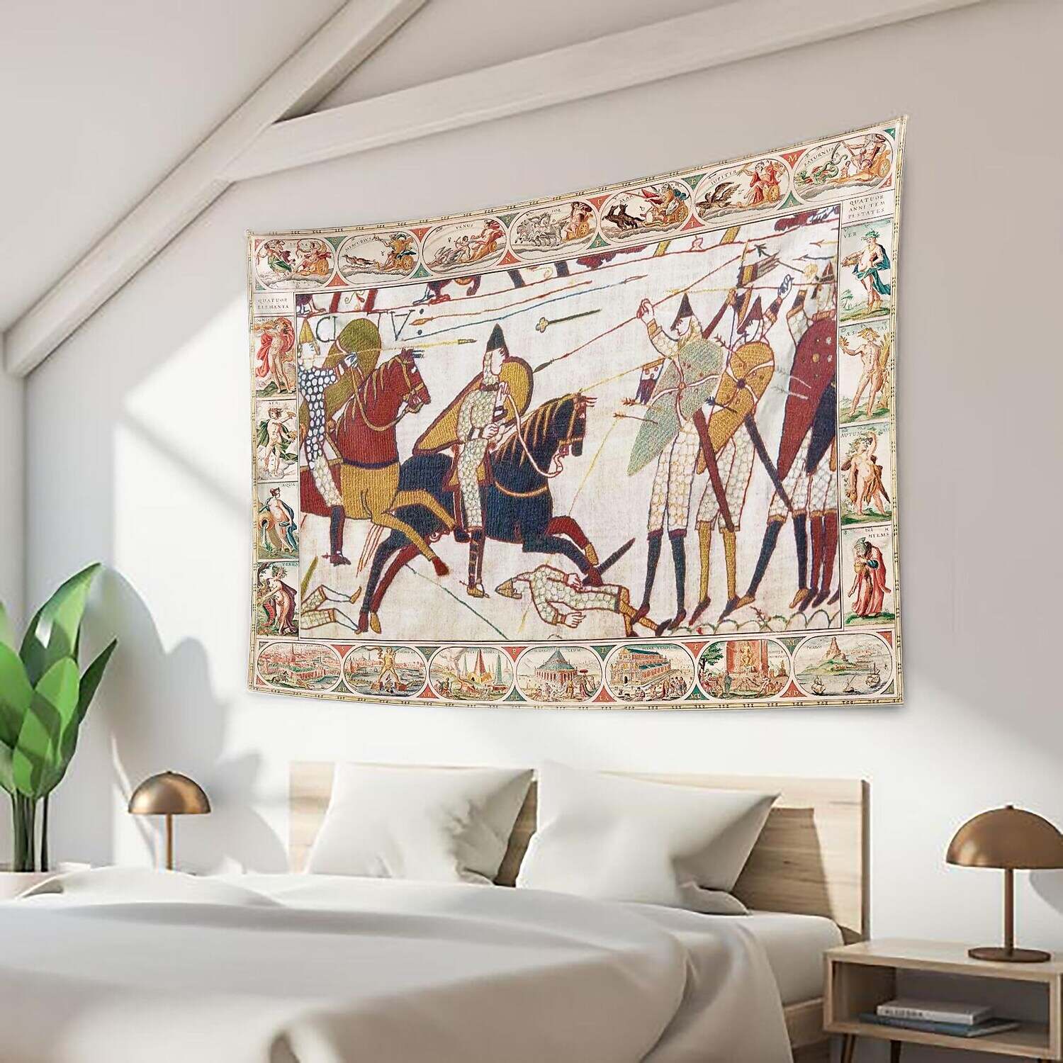 Medieval Bayeux Wall Tapestry Art Decor