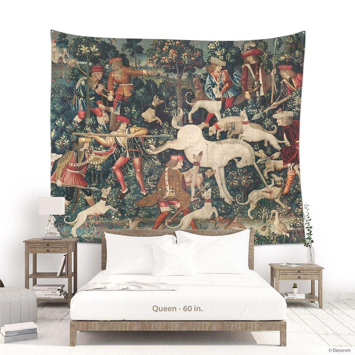 Medieval Painting Wall Tapestry Victoria Art Decor