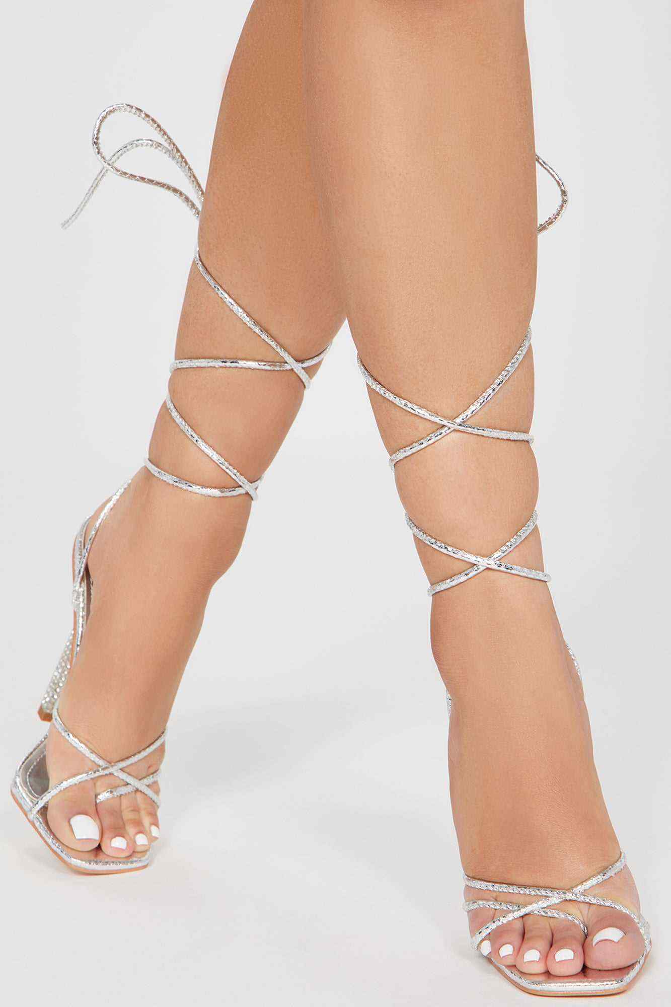 On The VIP List Strappy Heeled Sandals   Silver