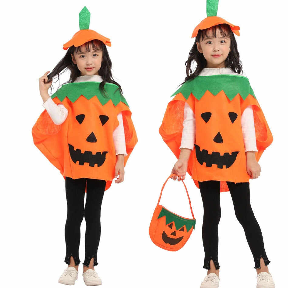 pumpkin Children Costume Boys Girls Halloween