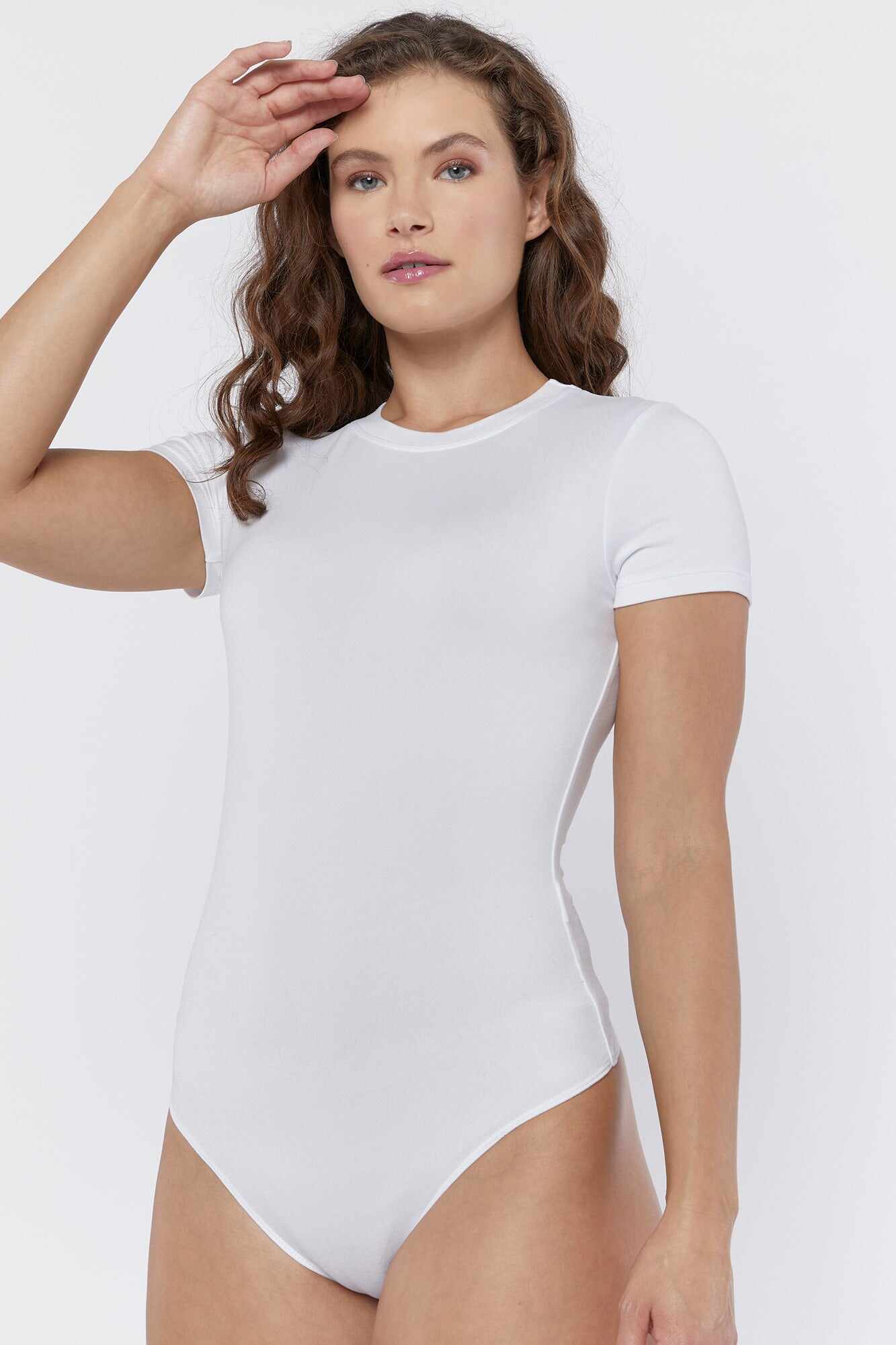 Women Apparel | Basic Crew Neck Bodysuit White Forever21 - VU68383