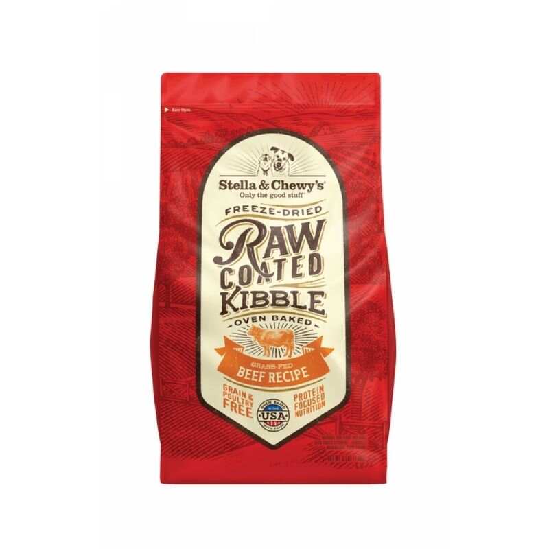 Stella & Chewy's - Freeze Dried Raw Coated Kibble - Oven Baked (Grass-Fed Beef Recipe)