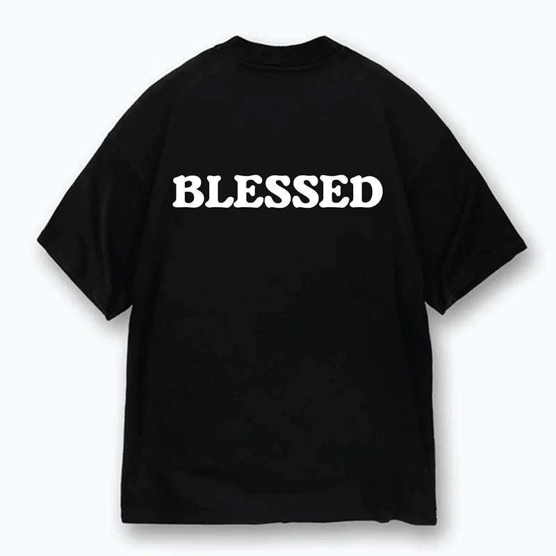 Blessed Print Short-sleeved T-shirt