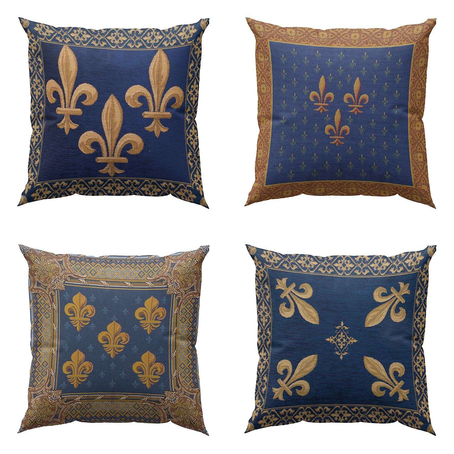 Fleur de Lis Double Side Pillow Cover 4PC Soft