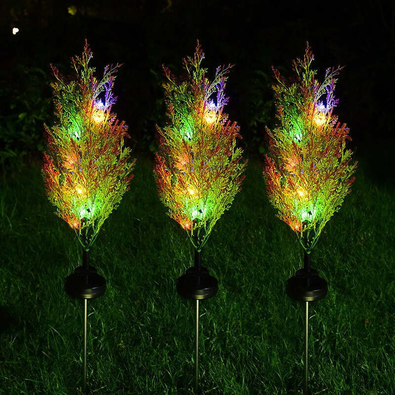 Solar Christmas LED Colored Pine and Cypress Tree Light