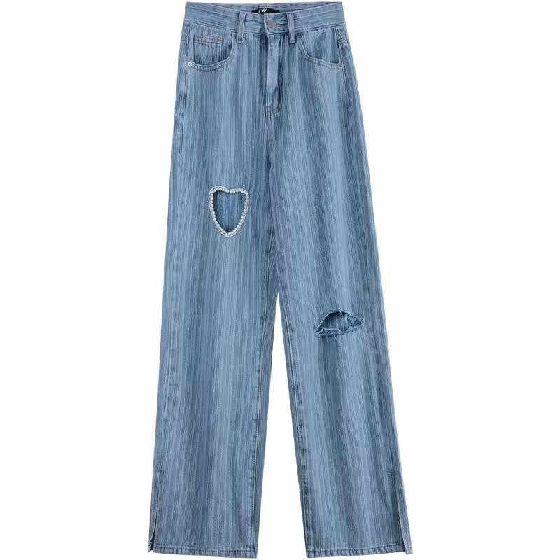 Waist Straight Jeans