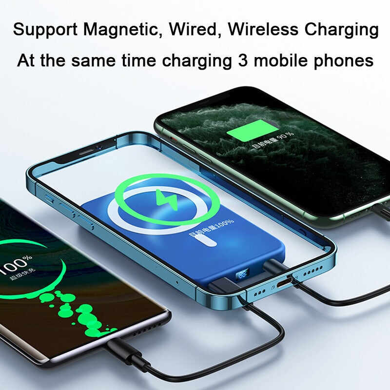 NEW 10000mAh Portable Magnetic Wireless Power Bank