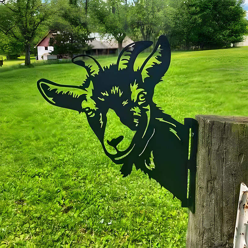 Farm Peeping Animal Metal Art