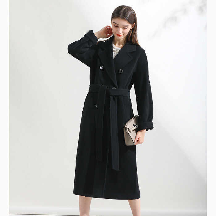 mid-length woolen woolen coat