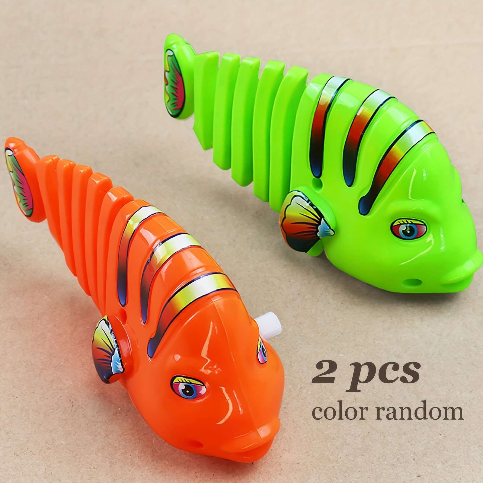 Plastic Wind-Up Wiggle Fish Toys