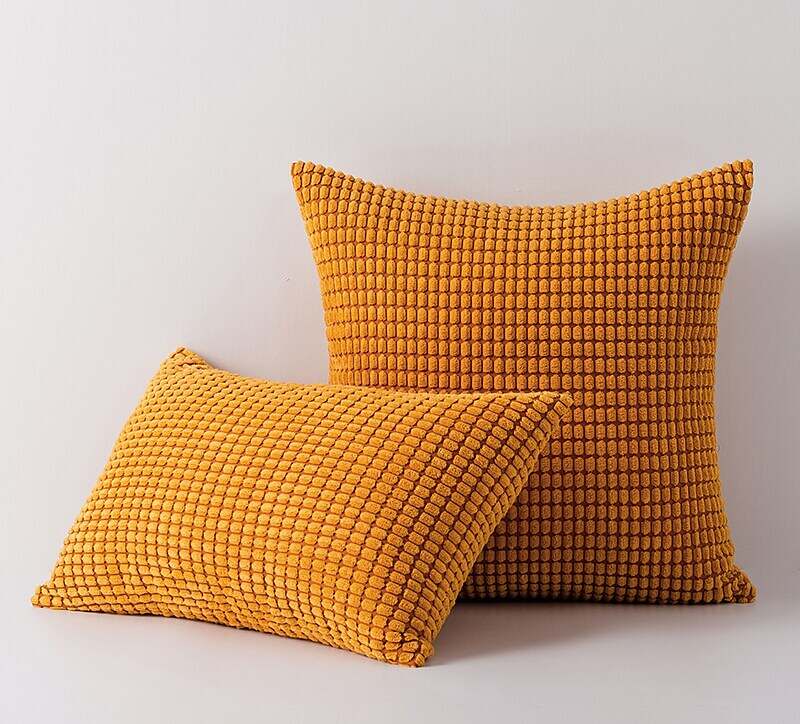 Corn Textured Striped Throw Pillow Covers