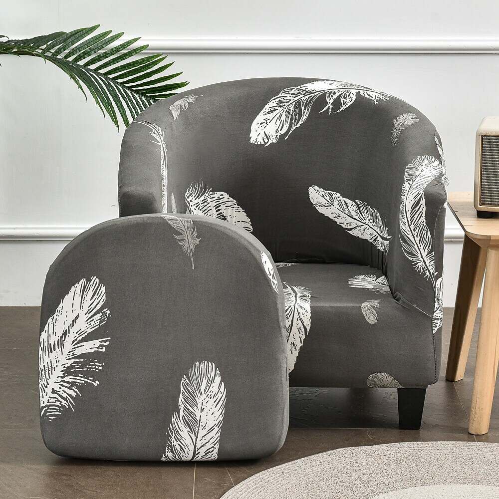 Stretch Club Chair Slipcover Tub Chair Cover with Seat Cushion Cover