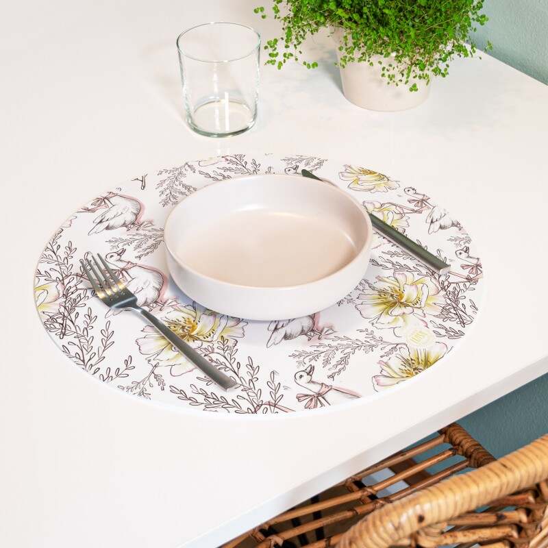 “Geese among the flowers” ​​placemats