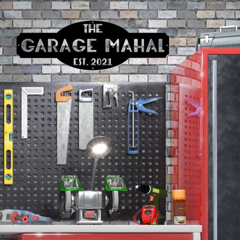 Custom Metal Sign - Personalized Gifts - Wall Art - Wall Decor - Personalized Garage Wall Art - Man Cave Decor - Garage Mahal - Best Gifts