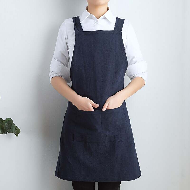 Lace-free Apron Japanese-style Solid Color