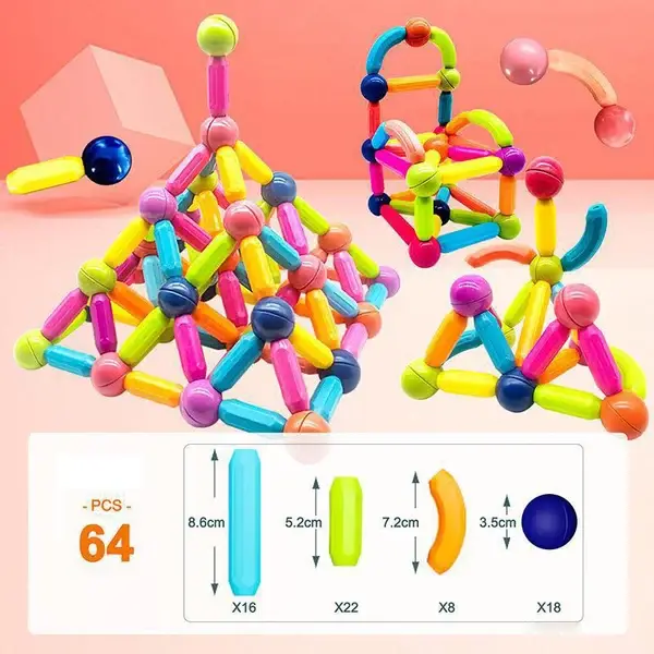 Magnetic Sticks Building Blocks For Kids Early Development