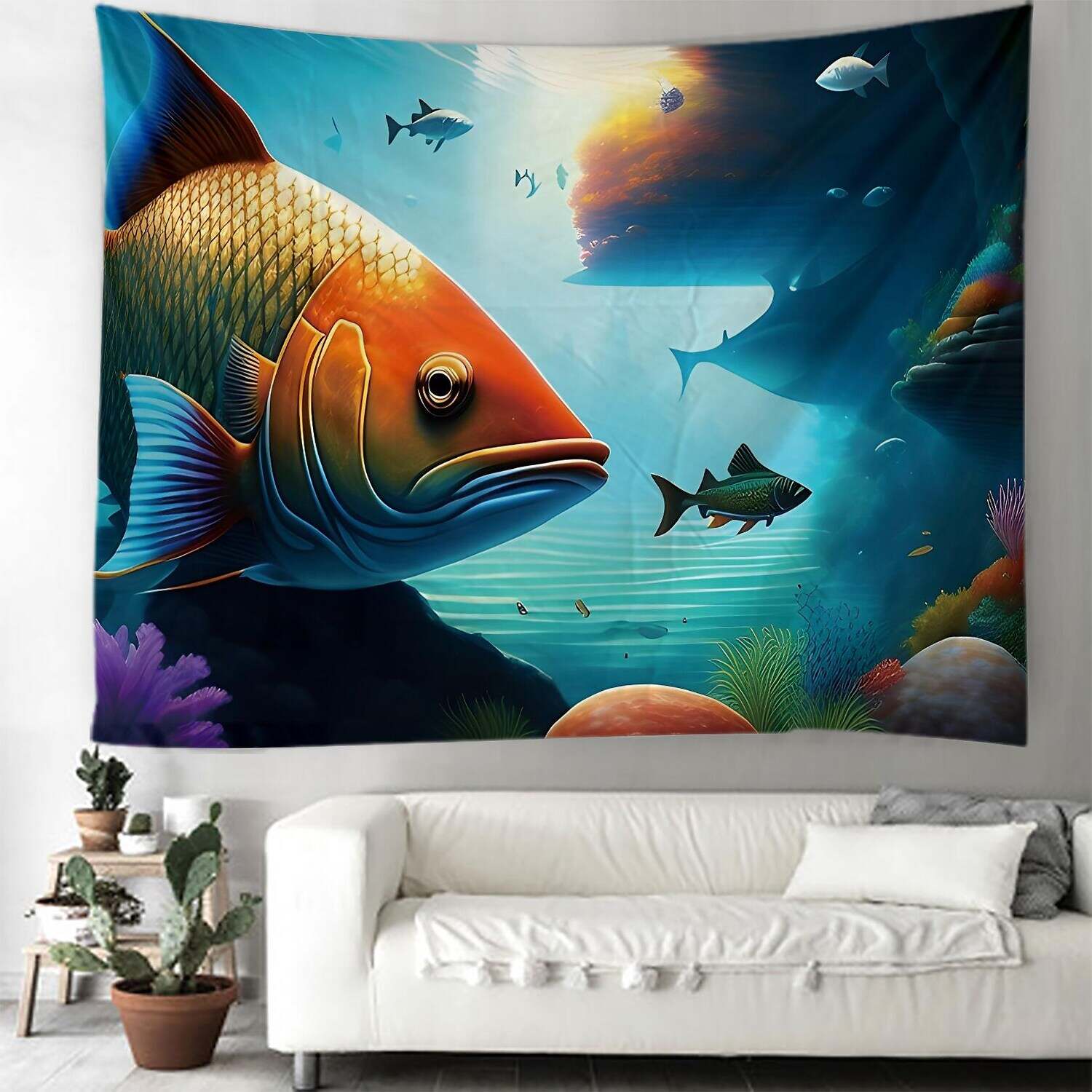 Ocean Fish Wall Tapestry Art Decor