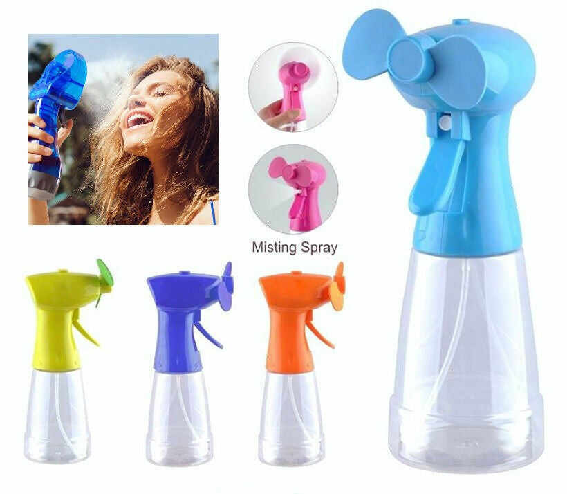 Mini Fan with Nebulizer Water Spray Portable Battery Sprayer